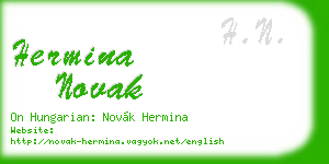 hermina novak business card