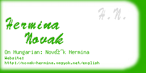 hermina novak business card